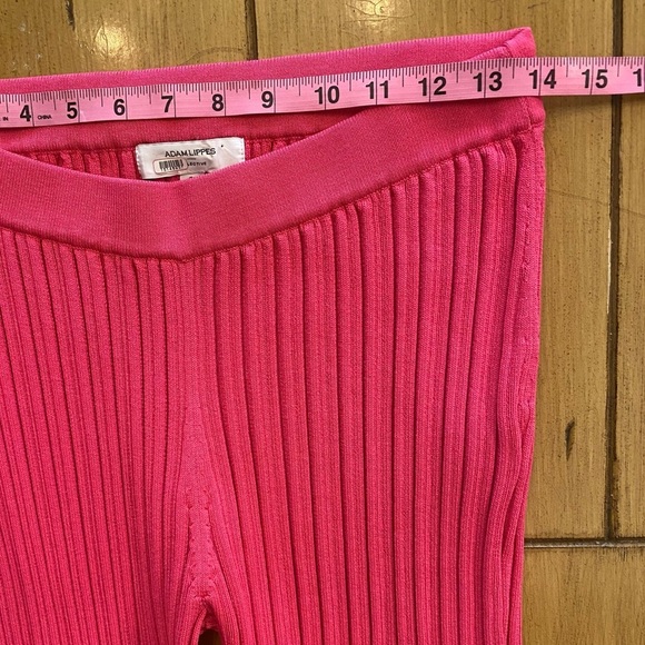 Adam lippes womens pink knit flare stretchy comfortable pants size small - Picture 9 of 15